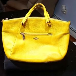 14X9 Yellow Coach Bag